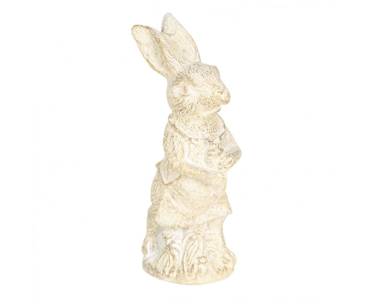 Dekorace béžový králík s patinou - 4*4*11 cm