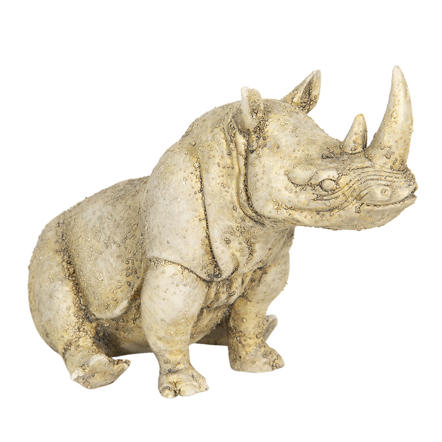 Dekorace nosorožce v antik vzhledu - 27*15*17 cm 6PR3199