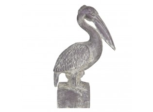 Dekorace pelikán s patinou - 23*13*37 cm