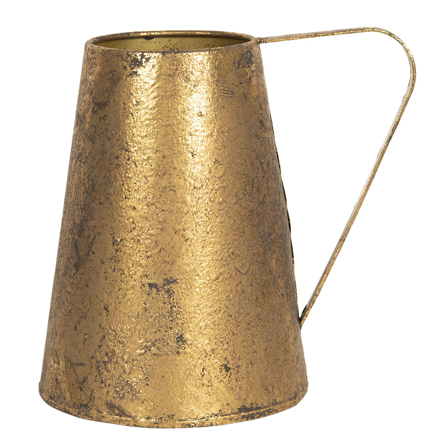 Zlatý dekorační džbán s patinou Bernetta - 22*16*21 cm Clayre & Eef