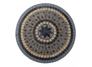 Set kovového zahradního nábytku s mozaikou Vitrail – Ø 60*72 cm / 36*35*91 cm
