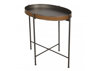 Kulatý kovový odkládací stolek Avery - 69*47*66 cm