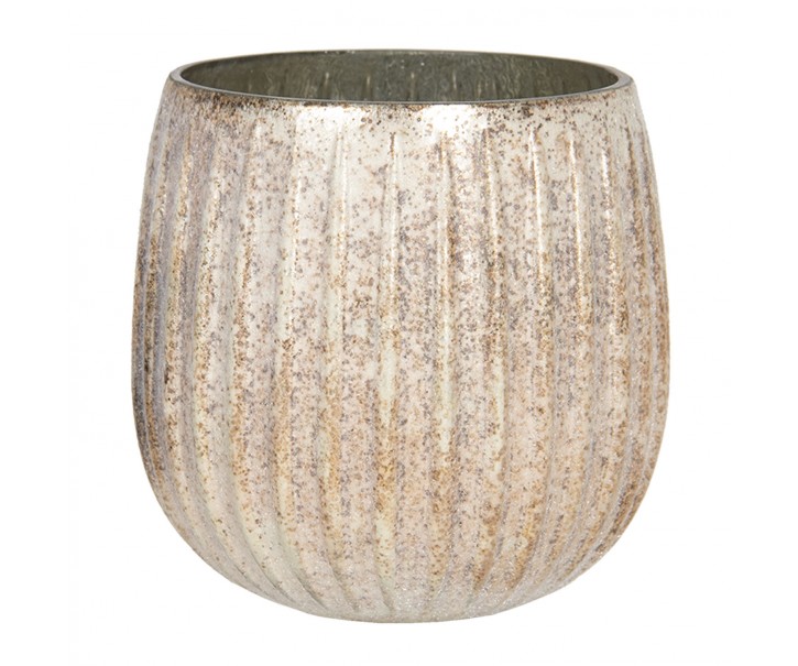Skleněný svícen na čajovou svíčku Tallys - Ø 11*11 cm Clayre & Eef