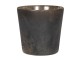 Tmavě hnědý skleněný svícen na čajovou svíčku - Ø 9*10 cm