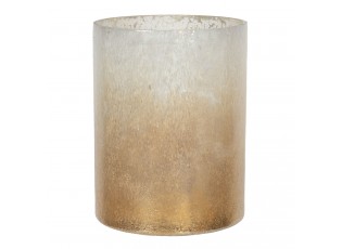 Zlato bílý svícen na čajovou svíčku - Ø 15*20 cm