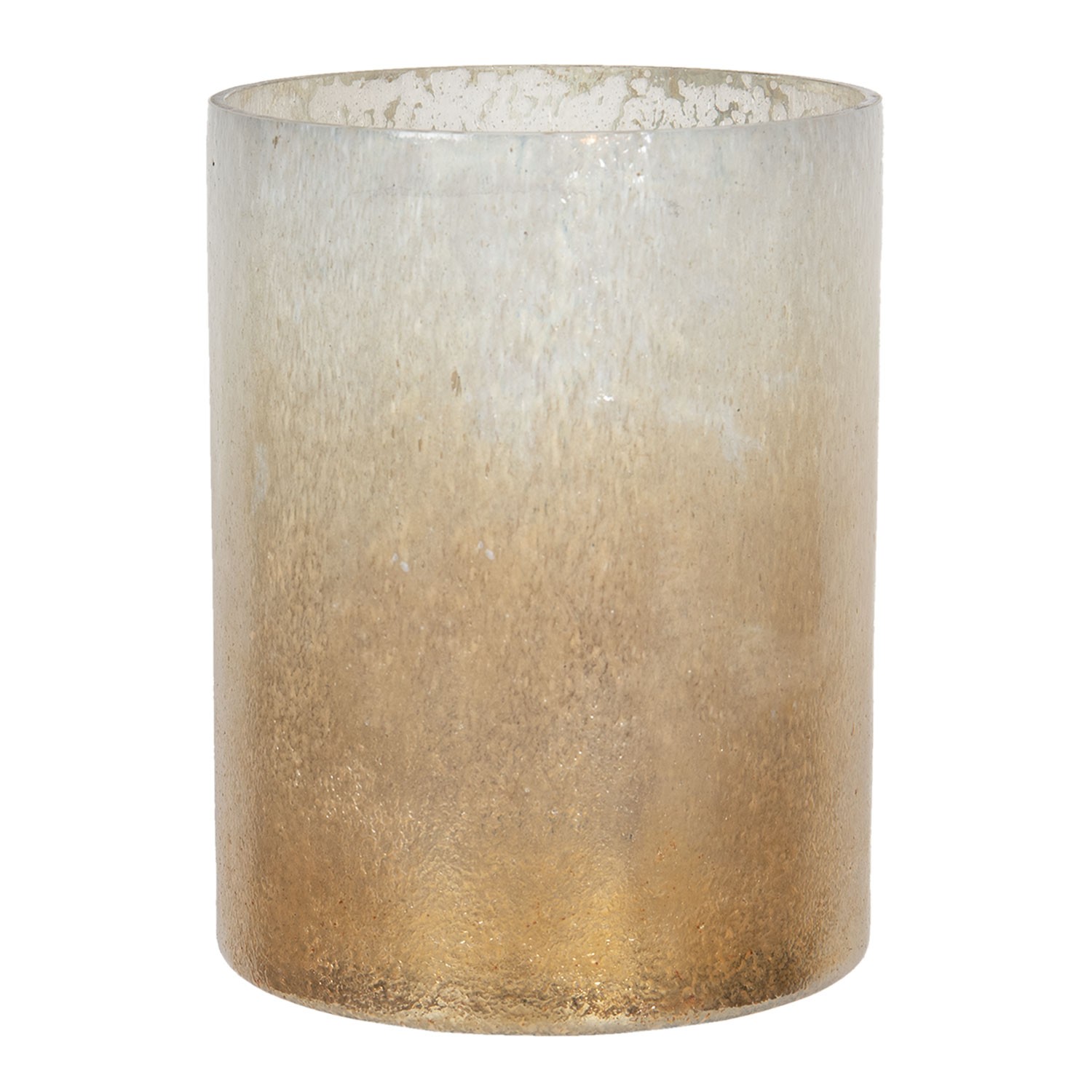 Zlato bílý svícen na čajovou svíčku - Ø 15*20 cm Clayre & Eef
