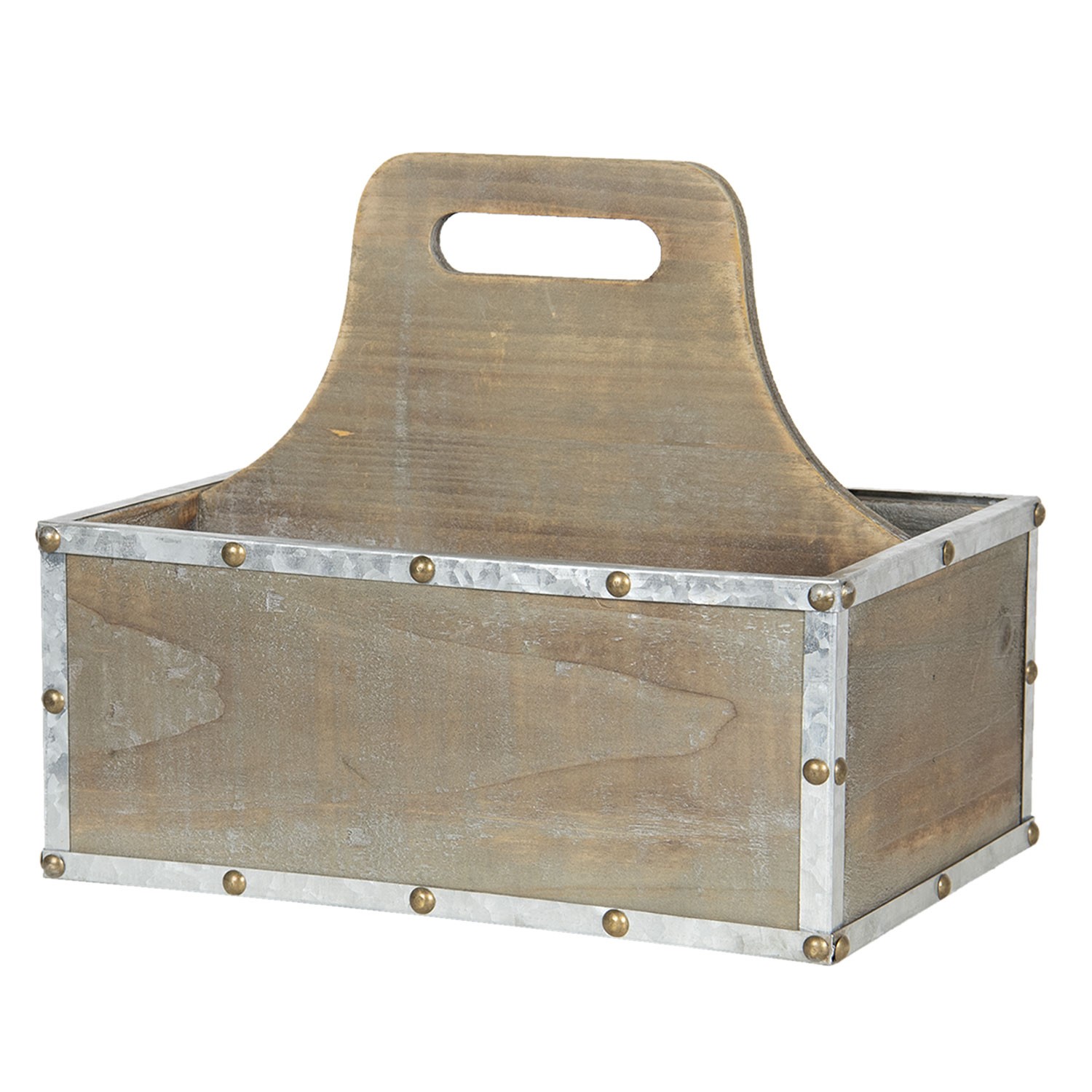 Dřevěný box s držadlem - 28*19*24 cm Clayre & Eef