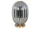 Šedá stolní lampa se zlatým podstavcem Gatien – Ø 20*35 cm E14/max 1*40W Clayre & Eef