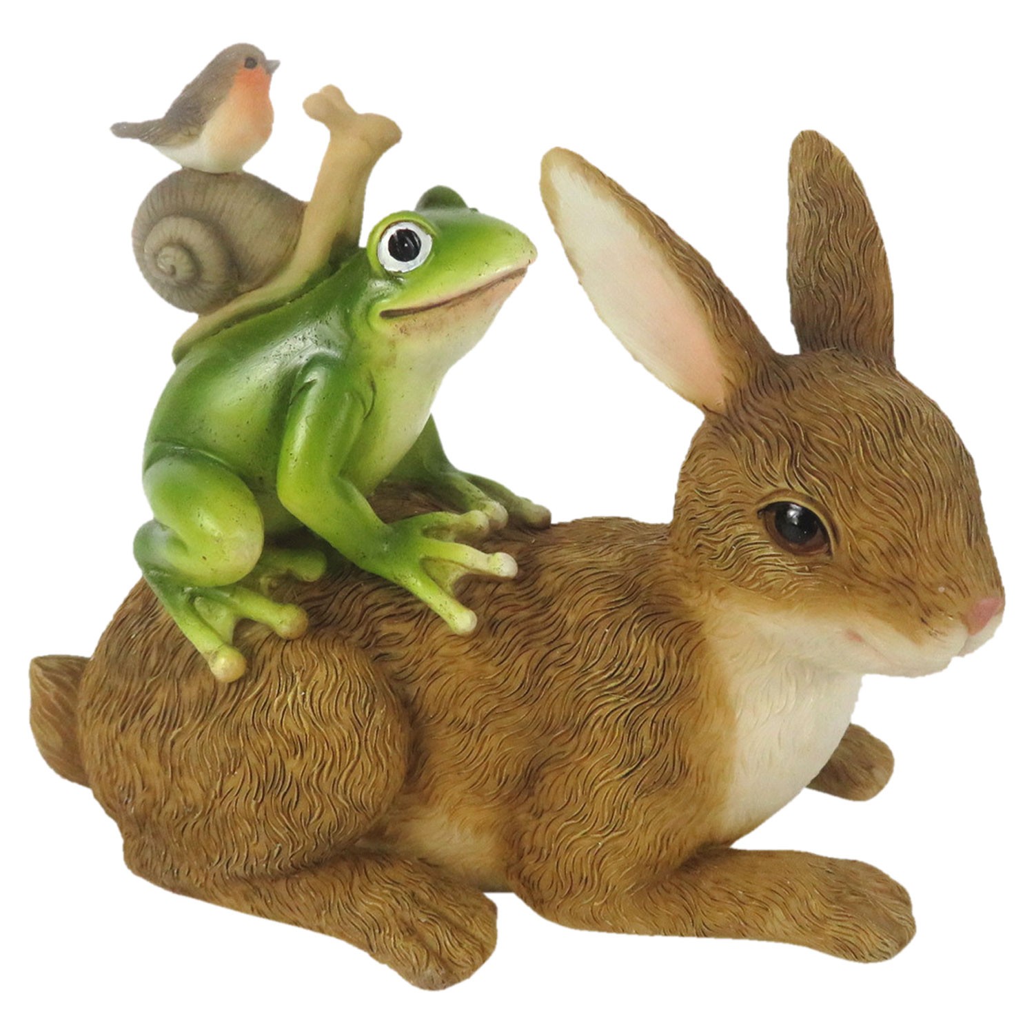 Dekorace králík, žabka, šnek a ptáček - 13*7*11 cm 6PR3248