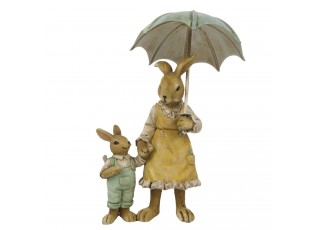 Dekorace dvou králíků pod deštníkem - 9*4*13 cm