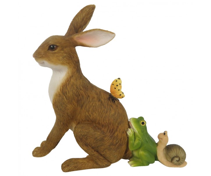 Velikonoční dekorace králíka se zvířátky - 14*5*13 cm