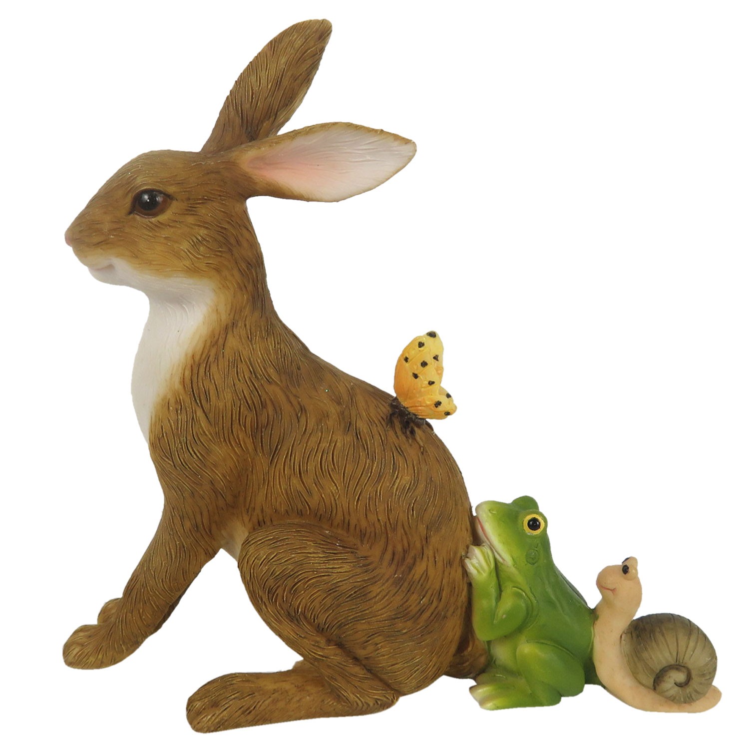 Velikonoční dekorace králíka se zvířátky - 14*5*13 cm Clayre & Eef