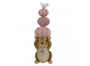Velikonoční dekorace králíka s vajíčky - 7*6*19 cm
