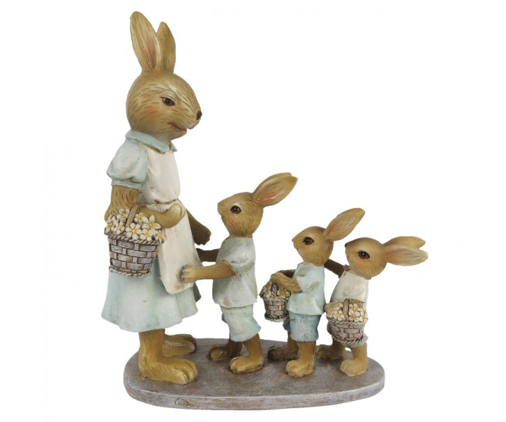 Velikonoční dekorace králičí rodiny - 17*7*19 cm
