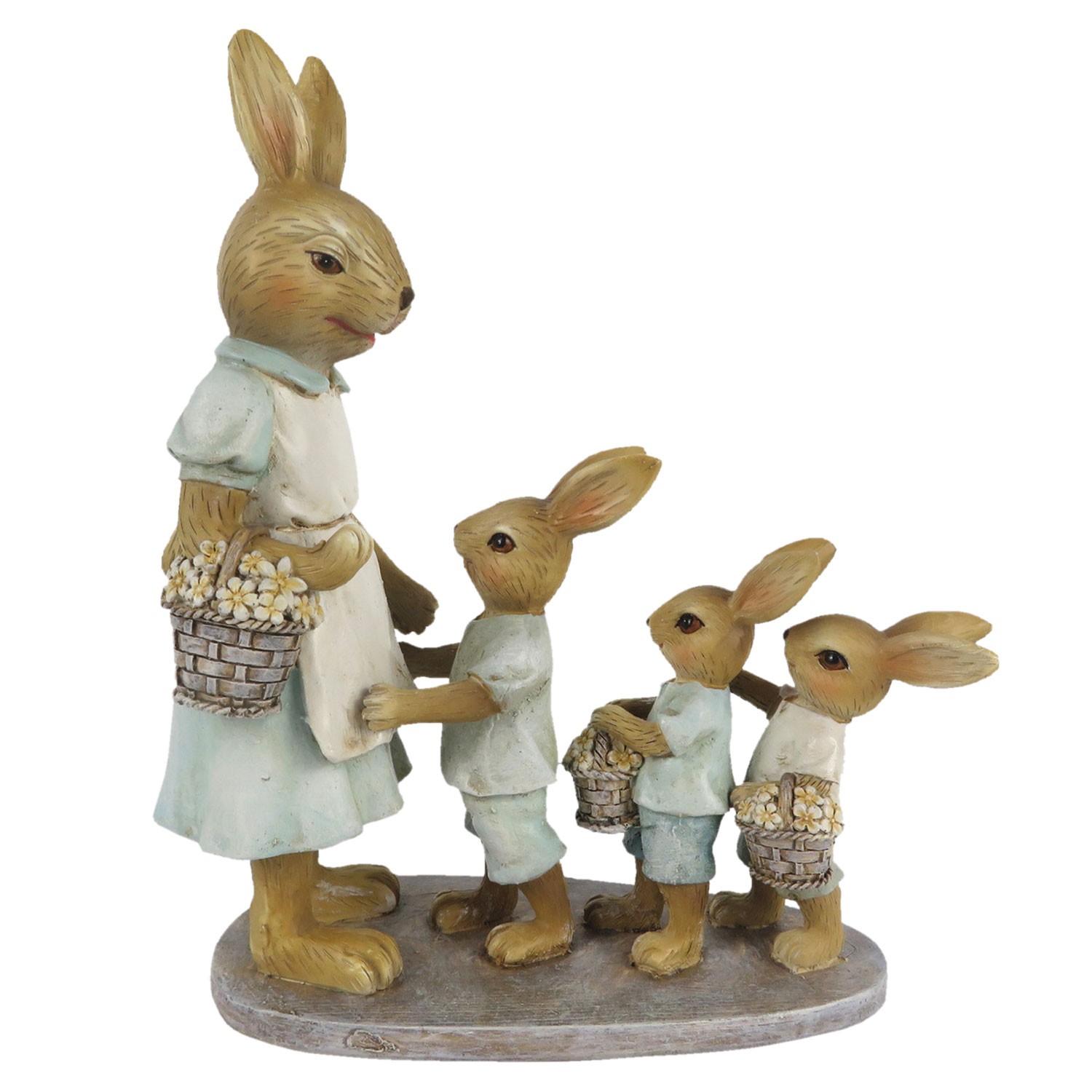 Velikonoční dekorace králičí rodiny - 17*7*19 cm Clayre & Eef