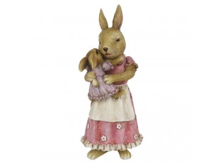 Velikonoční dekorace králíčí maminky s holčičkou - 8*7*19 cm
