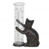 Odměrka na měření deště s kočkou Barva: hnědáMateriál: kov