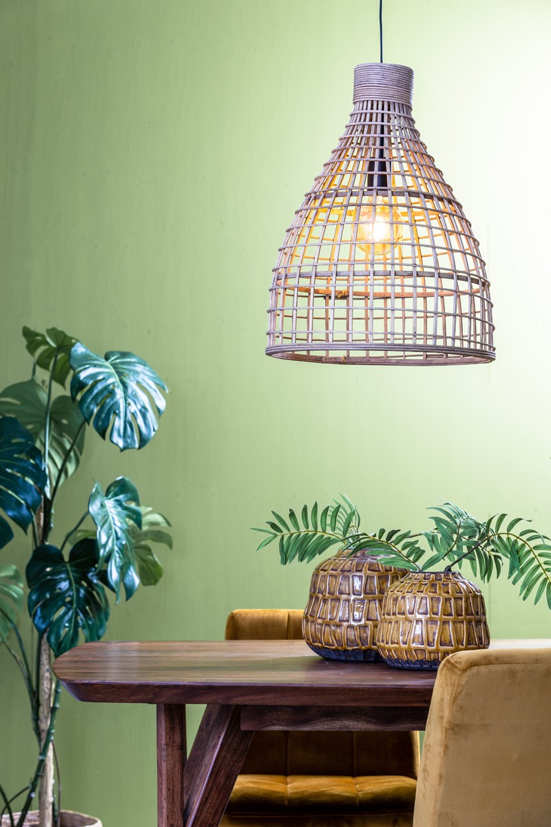Přírodní ratanové závěsné světlo Puerto - Ø 40*51cm