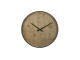 Dřevěné nástěnné hodiny s kovovým rámem Logan - Ø 80*6cm