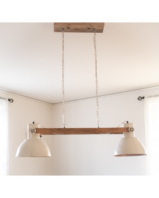Závěsné světlo Elay 2 lampy bílé - 110*30*30 cm