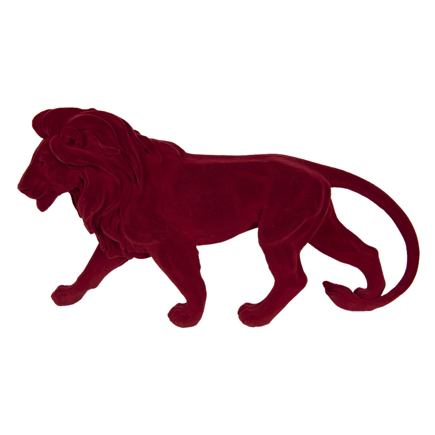 Dekorační soška červeného lva - 43*11*24 cm Clayre & Eef