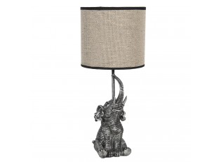 Stolní lampa s hnědým stínidlem a dekorací slona – Ø 20*45 cm / E27