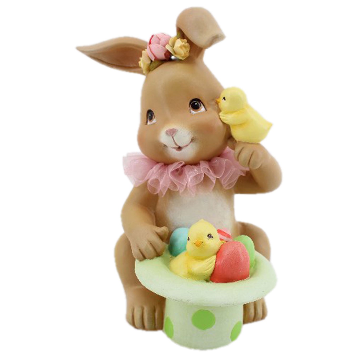 Velikonoční dekorace králičí slečny s kloboukem - 18*16*23 cm Clayre & Eef
