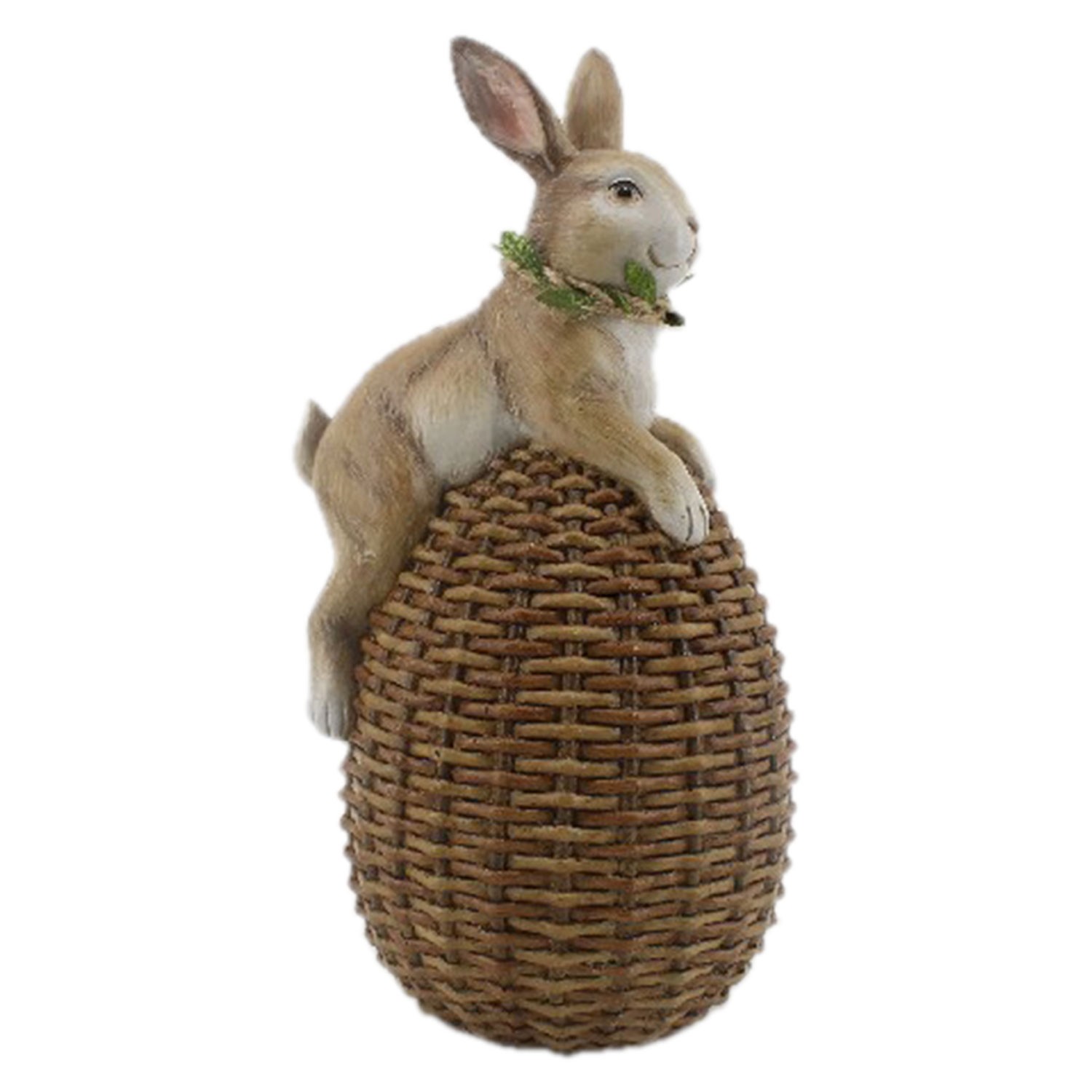 Velikonoční dekorace králíka sedícího na vajíčku – 14*12*26 cm
