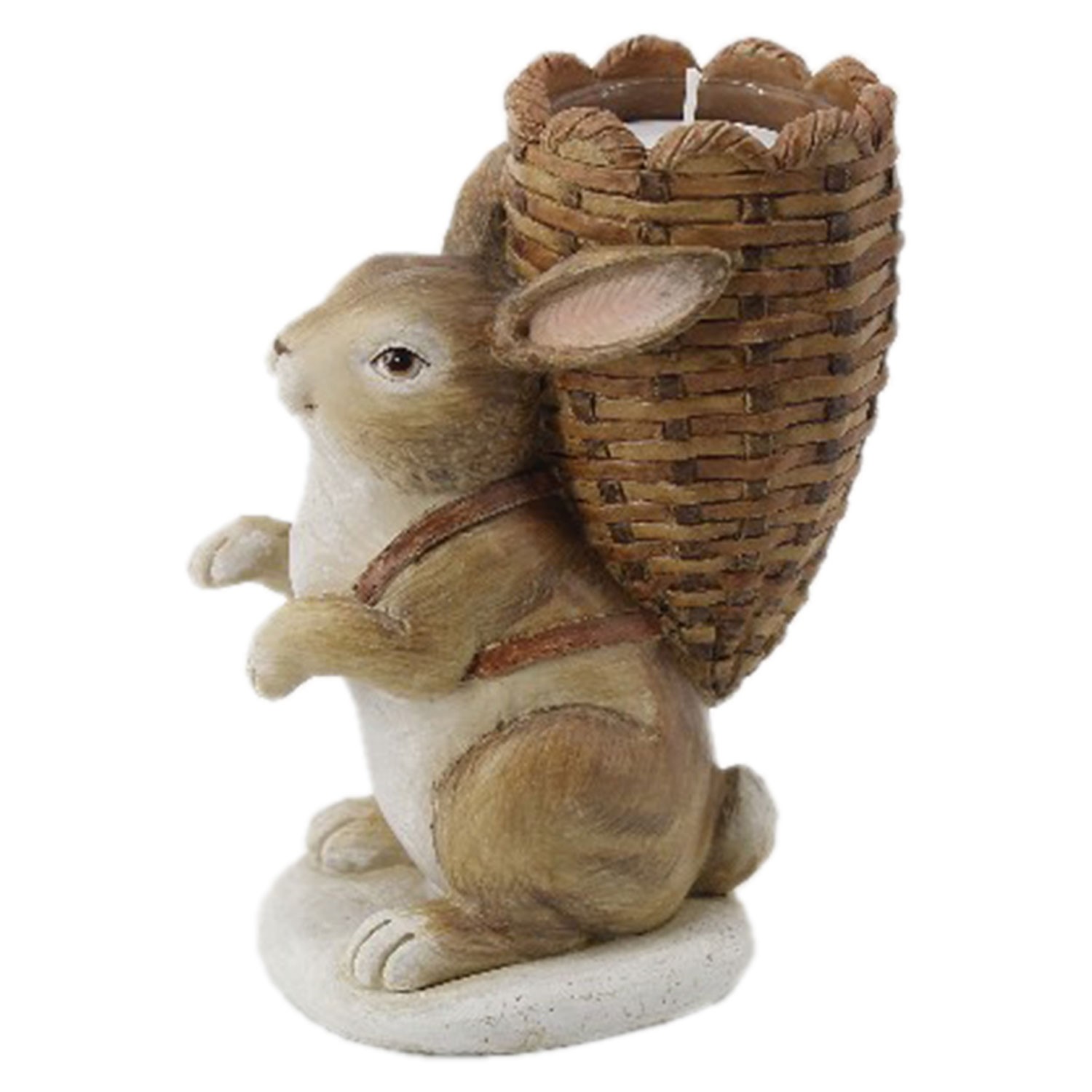 Velikonoční svícen v designu králíka s nůší - 11*7*14 cm Clayre & Eef