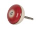 Červená kulatá úchytka ve vintage stylu Cercle – Ø 4*3 cm 
