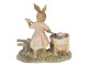 Velikonoční dekorace králičí slečny nabírající vajíčka - 12*6*12 cm