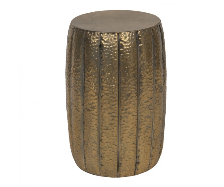 Bronzový dekorační kovový odkládací stolek Alicce - Ø 33*50 cm