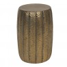 Bronzový dekorační kovový odkládací stolek Alicce -  Ø 33*50 cmBarva: bronzovo-zlatá s patinouMateriál: kovHmotnost: 2,28 kg