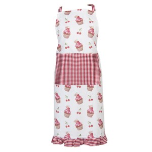 Kuchyňská zástěra z bavlny Cherry Cupcake - 70*85 cm