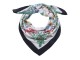 Bílý šátek s květinami - 70*70 cm