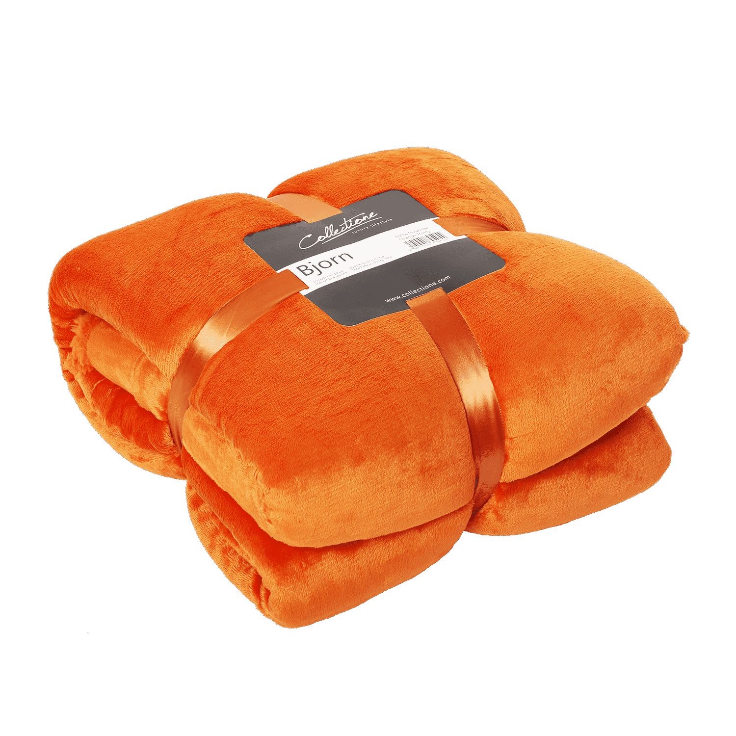 Oranžový chlupatý pléd Bjorn orange rust - 150*200 cm Collectione