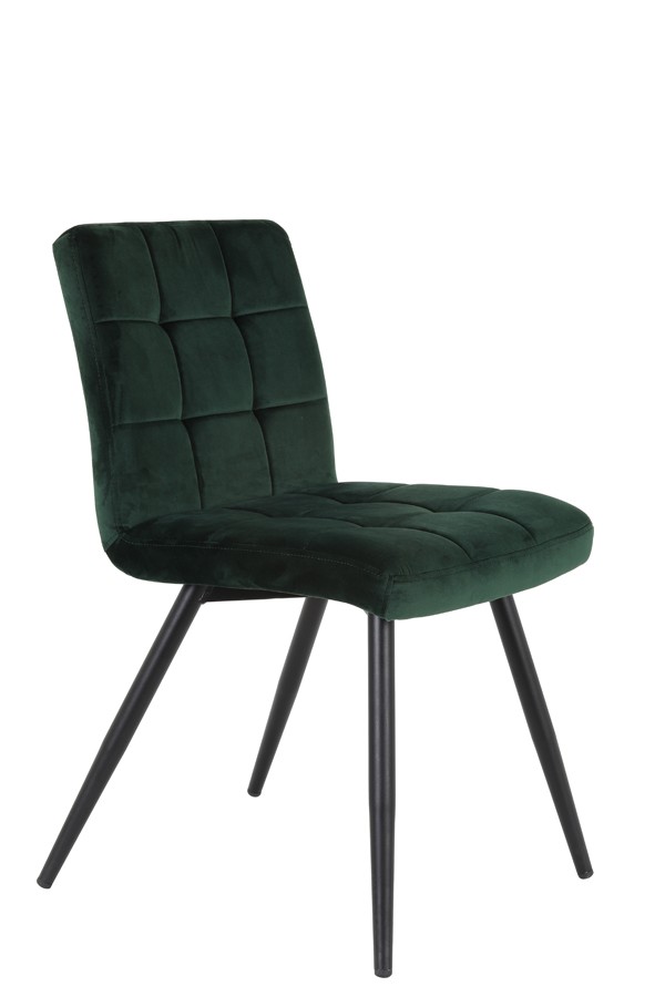 Sametová tmavě zelená jídelní židle OLIVE - 44*82*50 cm Light & Living