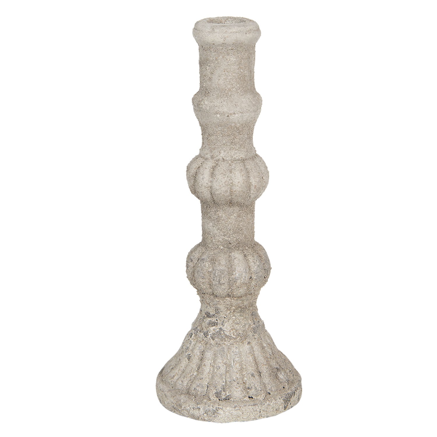 Šedý cementový svícen Florent S - Ø 12*32 cm