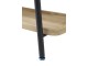 Černý kovovo - dřevěný policový regál Esperia - 150*38*150cm