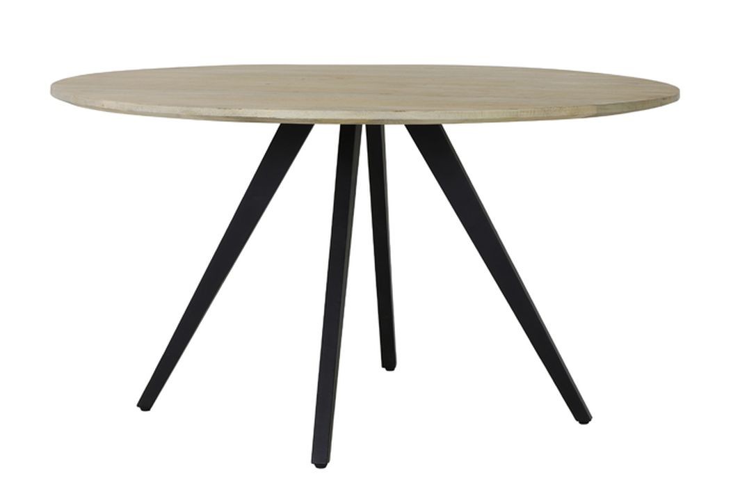 Kulatý jídelní stůl s dřevěnou deskou z mangového dřeva Magnifera - Ø 140*78 cm Light & Living