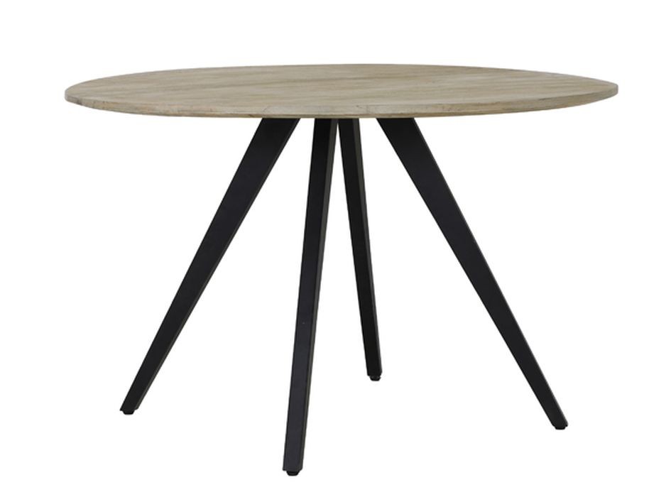 Kulatý jídelní stůl s dřevěnou deskou z mangového dřeva Magnifera - Ø 120*78 cm Light & Living