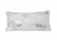 Sametový bílý polštář se stříbrnými listy Leave - 60*30 cm