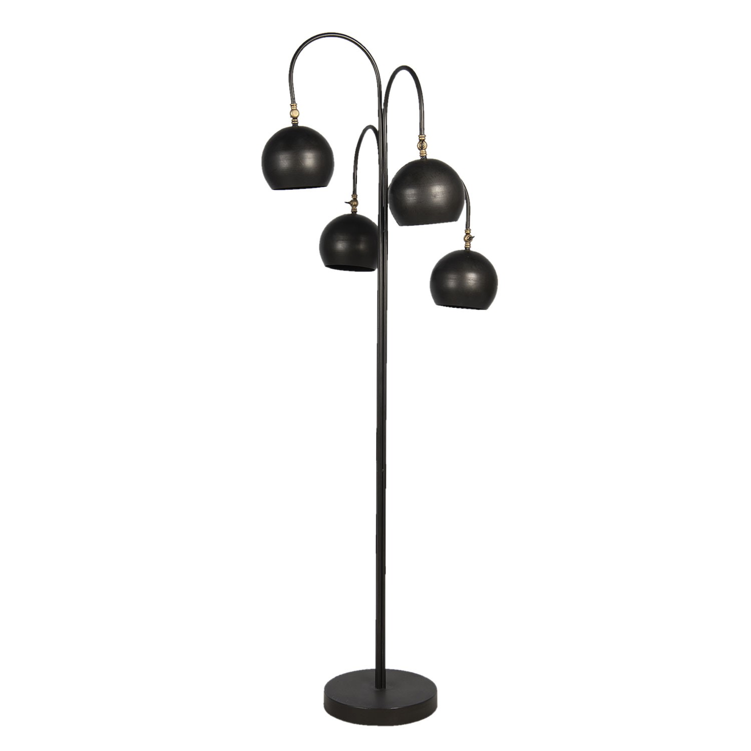 Stojací černá lampa se 4 stínidly Sappheire – Ø 50*175 cm Clayre & Eef