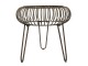 Kovový odkládací stolek Fabio se skleněnou deskou- 48*47 cm