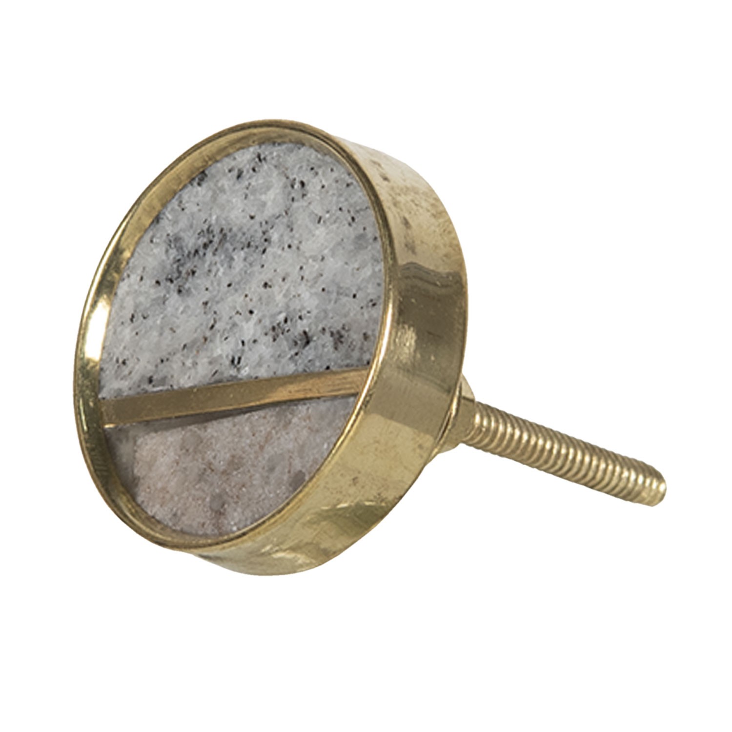 Zlatá kovová úchytka ve tvaru kolečka - 4 cm Clayre & Eef