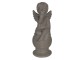 Vintage soška andílka sedícího na kouli - 16*15*38cm
