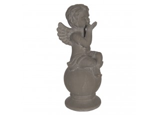 Vintage soška andílka sedícího na kouli - 16*15*38cm