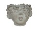 Cementový květináč ve tvaru hlavy s květinami Tete - 12*10*9 cm