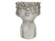 Obal na květináč v designu busty s květinovým věncem Tete - 17*17*25 cm