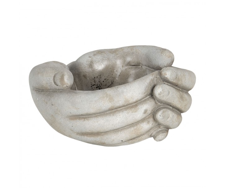 Kamenný květináč v designu sepjatých rukou Jointes - 18*16*9 cm